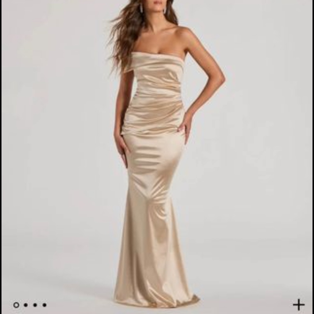 Satin Champagne Mermaid Dress